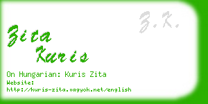 zita kuris business card